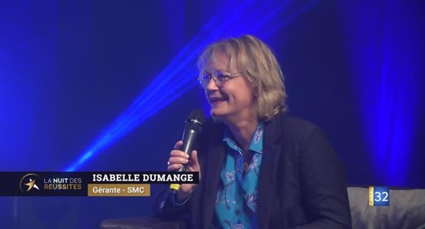 Isabelle Dumange pendant la cérémonie de la Nuit des Réussites 2022